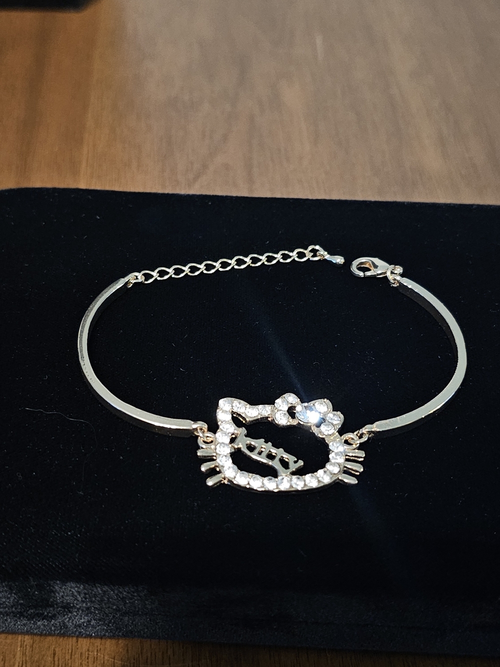 Hello Kitty Gold Crystal Accent Bracelet